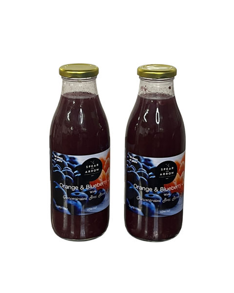 Orange and Blueberry Bone Broth Juice x 2 Special Offer