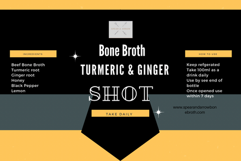 Turmeric and Ginger Bone Broth Juice
