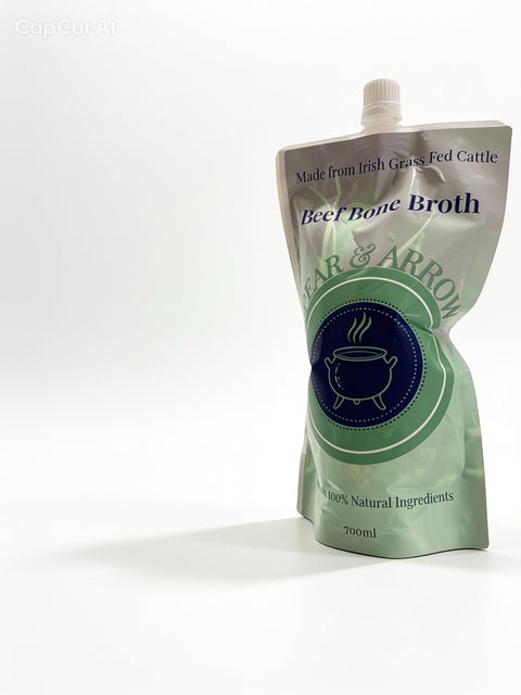 Natural Beef Bone Broth (700ml) Plain x 2 pouches