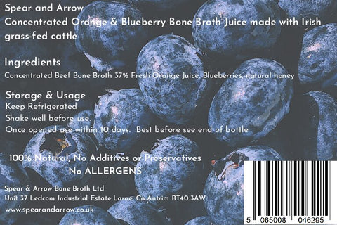 Orange and Blueberry Bone Broth Juice x 2 Special Offer