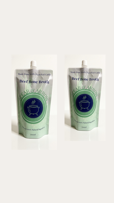 Natural Beef Bone Broth (700ml) Plain x 2 pouches