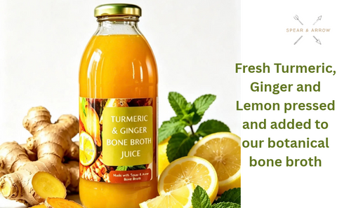 Turmeric and Ginger Bone Broth Juice 3 x 500ml multi pack offer