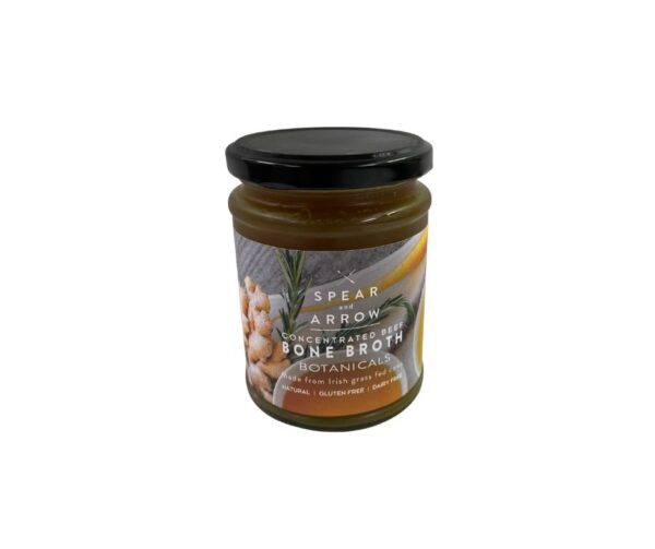 Premium irish grass fed bone broth with botanicals