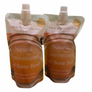 2 pouches of plain, Natural Beef Bone Broth Plain